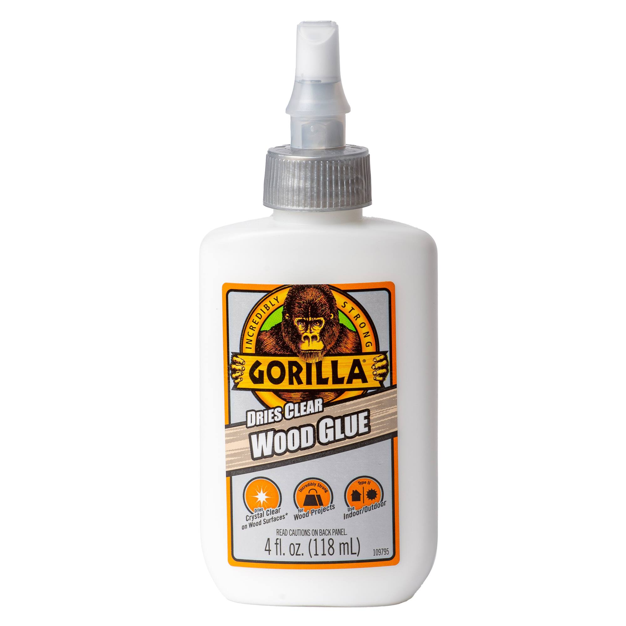 Gorilla Glue® 4oz. Dries Clear Wood Glue
